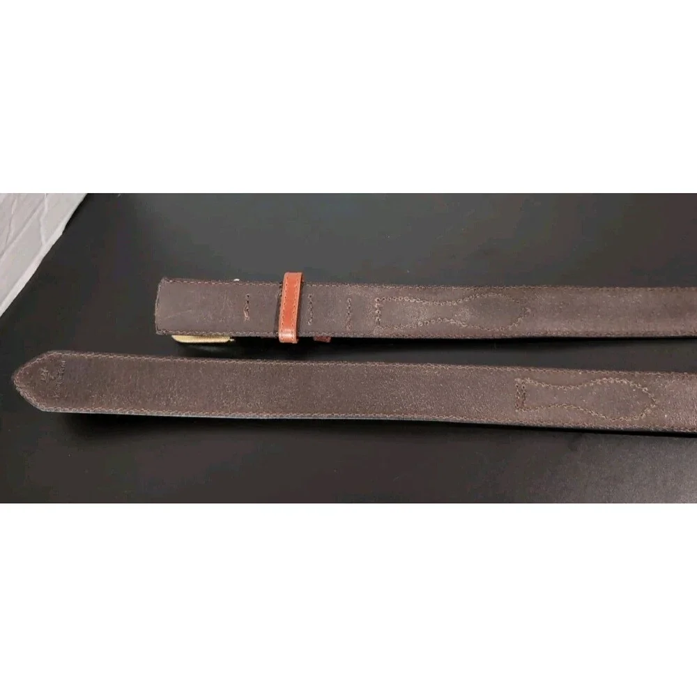 VINTAGE CABELA'S LIGHT BROWN COWHIDE LEATHER BELT SIZE 38   USA
